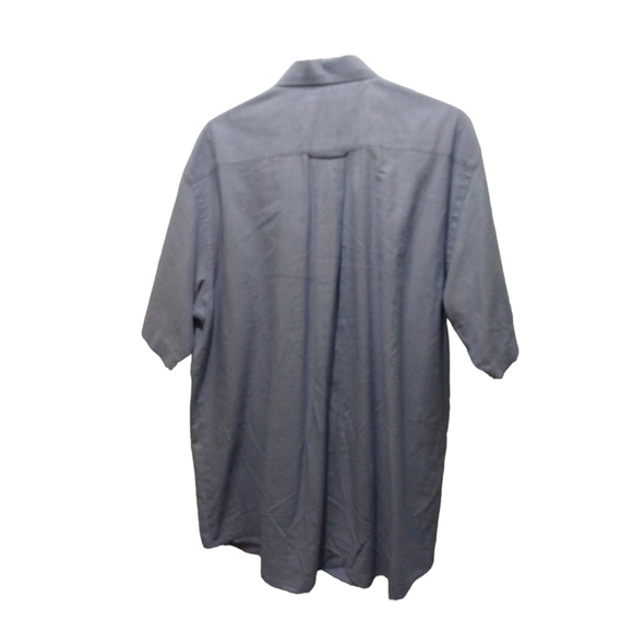 Vintage Orvis Fishing Lightweight Short Sleeved Chambray 1 Pocket Button Down L - Picture 7 of 11